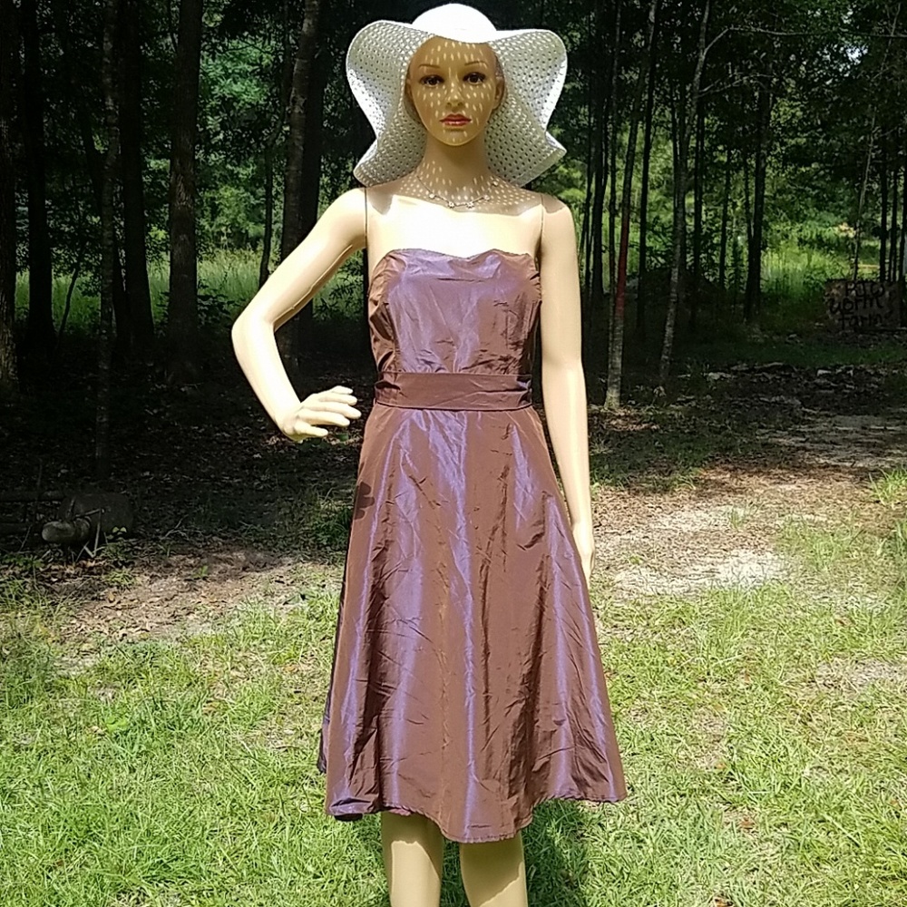 Robin Jordan metallic maroon dress size 10